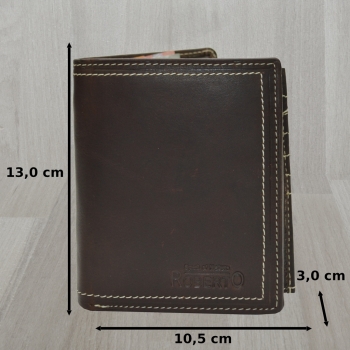Portemonnaie mit RFID Schutz Herren Ledergeldbörse Geldbeutel Brieftasche